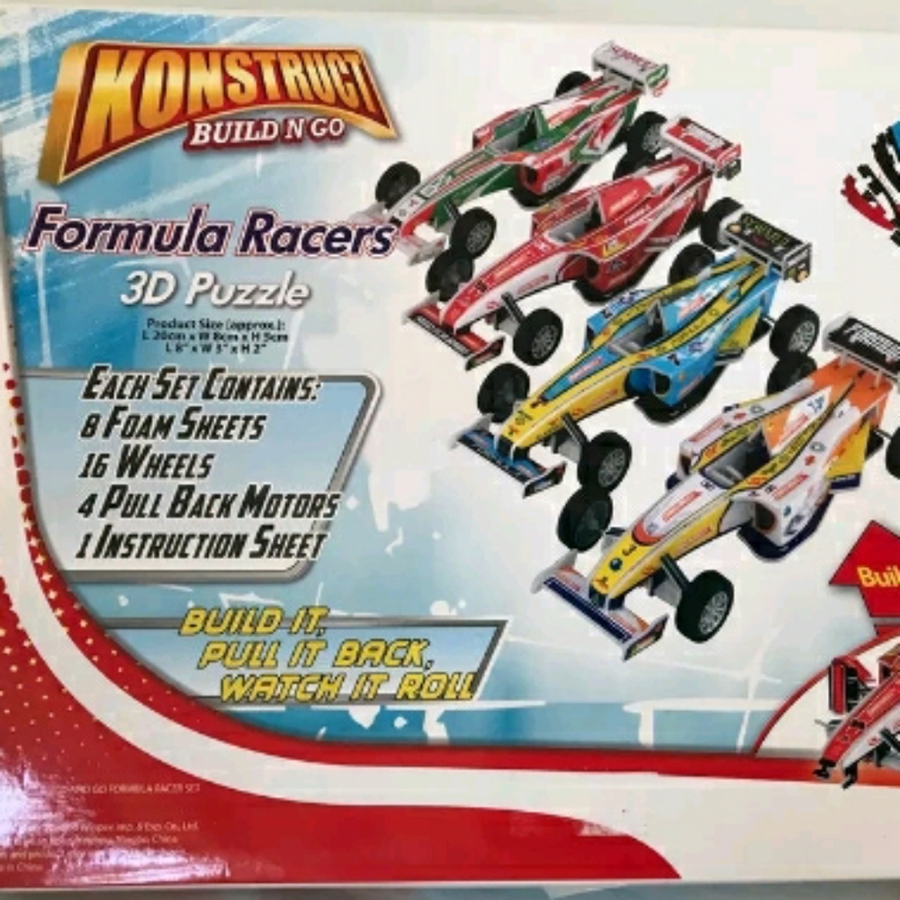 Vintage Formula Racers 3D Puzzle
